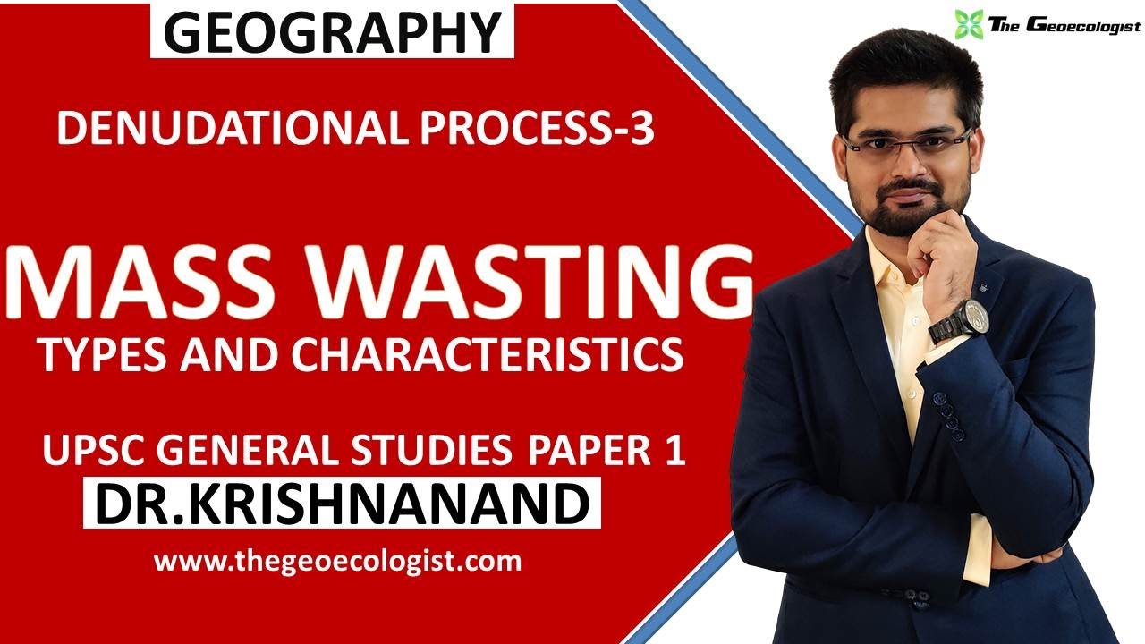 Mass Wasting:Types and Characteristics | Denudational Process-3 | Geomorphology| Dr. Krishnanand
