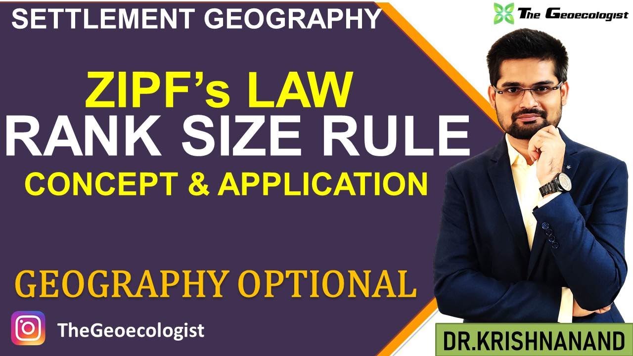 Rank Size Rule -Zipf's Law-Settlement Geography-Geoecologist