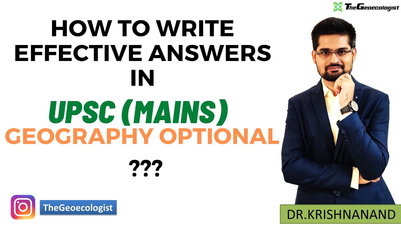 Answer Writing - UPSC-Geography Optional-Geoecologist #upsc