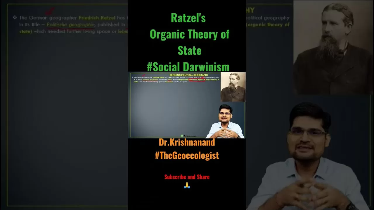 Ratzel's Organic Theory of State- Social Darwinism -Lebensraum #shorts