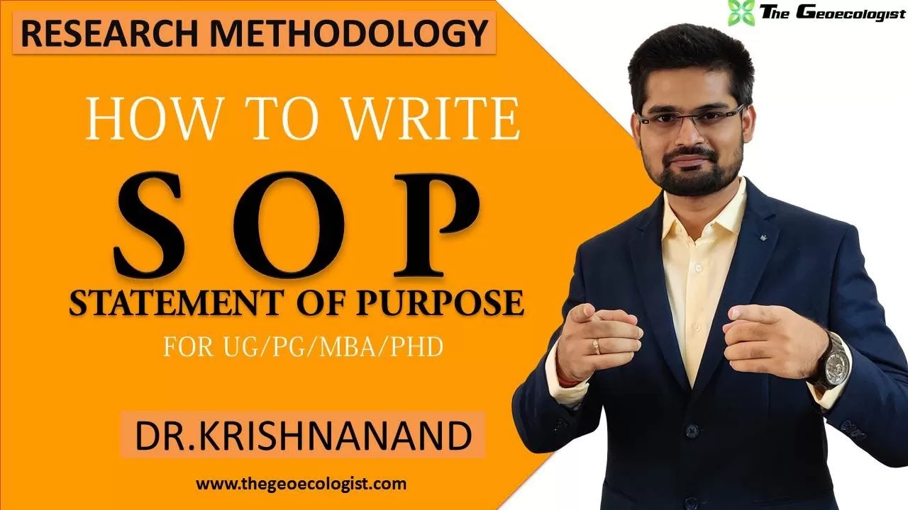 HOW TO WRITE STATEMENT OF PURPOSE (SOP) | FOR UG/PG/MBA/PHD| BY Dr.Krishnanand