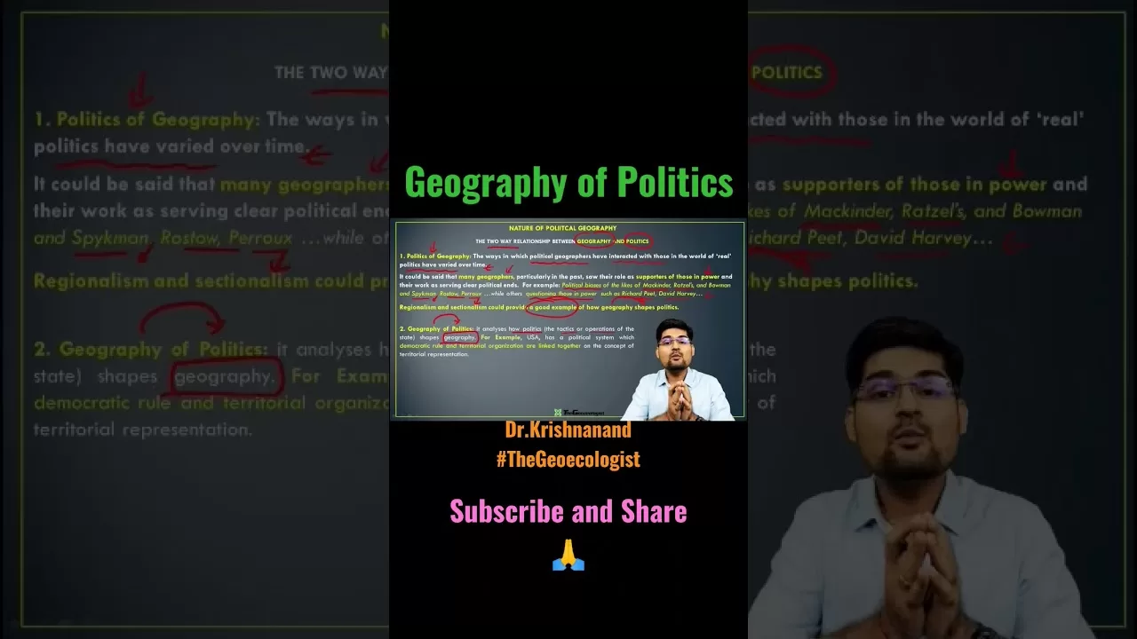 Nature of Political Geography - Geoecologist #shorts