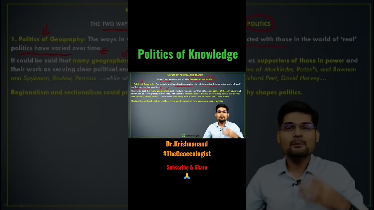 Politics of Geography-Politics of Knowledge-Geoecologist #shorts