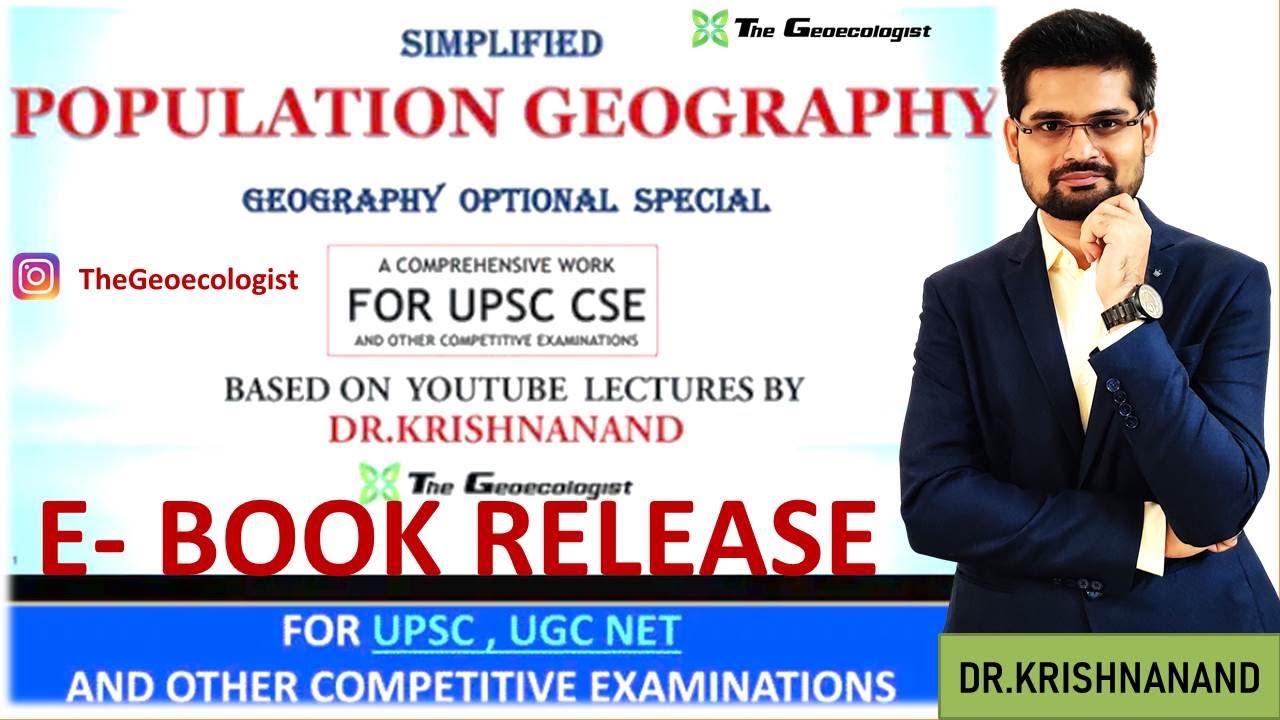 Population Geography Book-Geoecologist-Dr. Krishnanand #UPSC