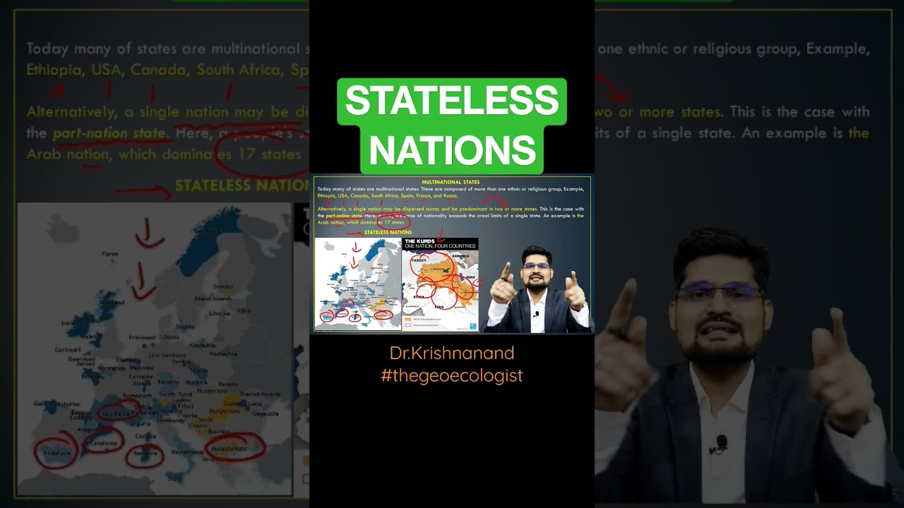 Stateless Nations-Political Geography- Geoecologist #shorts
