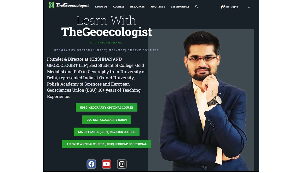 Our online geography courses -TheGeoecologist #upsc #ugcnet