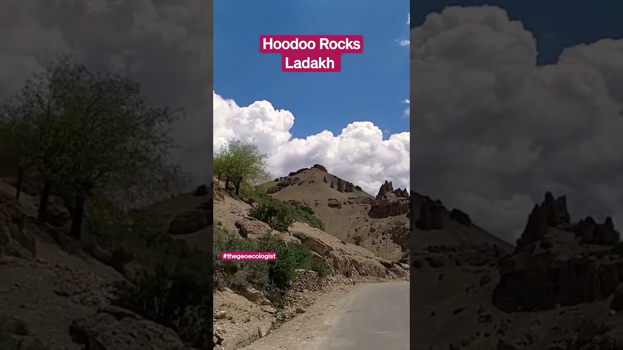 Hoodoo Rocks- Aeolian Landforms - Geoecologist #shorts