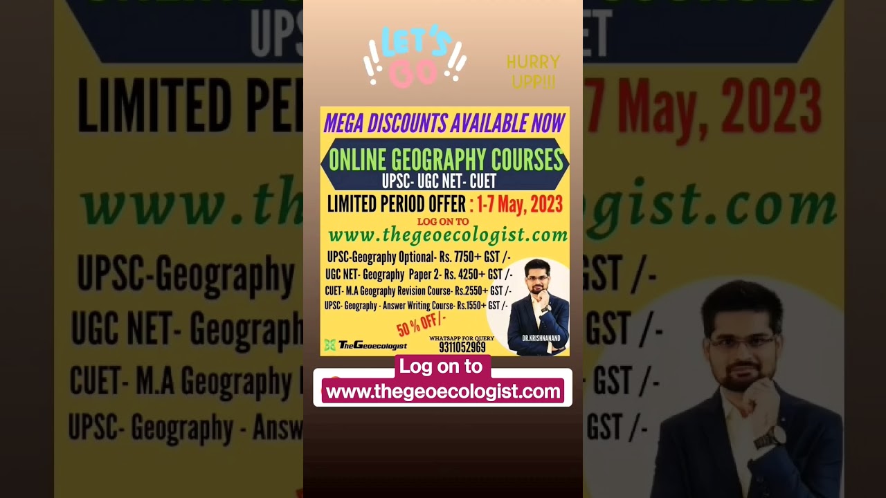 Geography Optional UPSC- UGC NET Geography - CUET #shorts