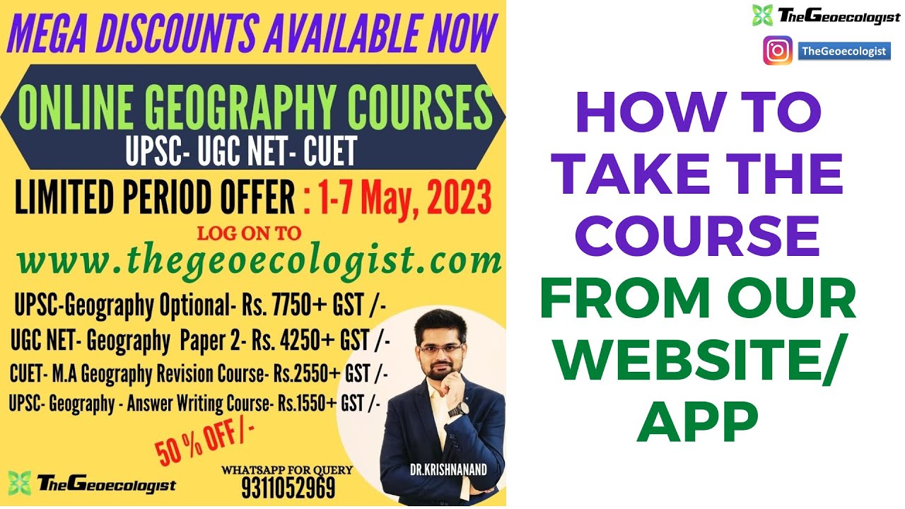 Geography Optional UPSC-UGC NET- Online Courses-Geoecologist