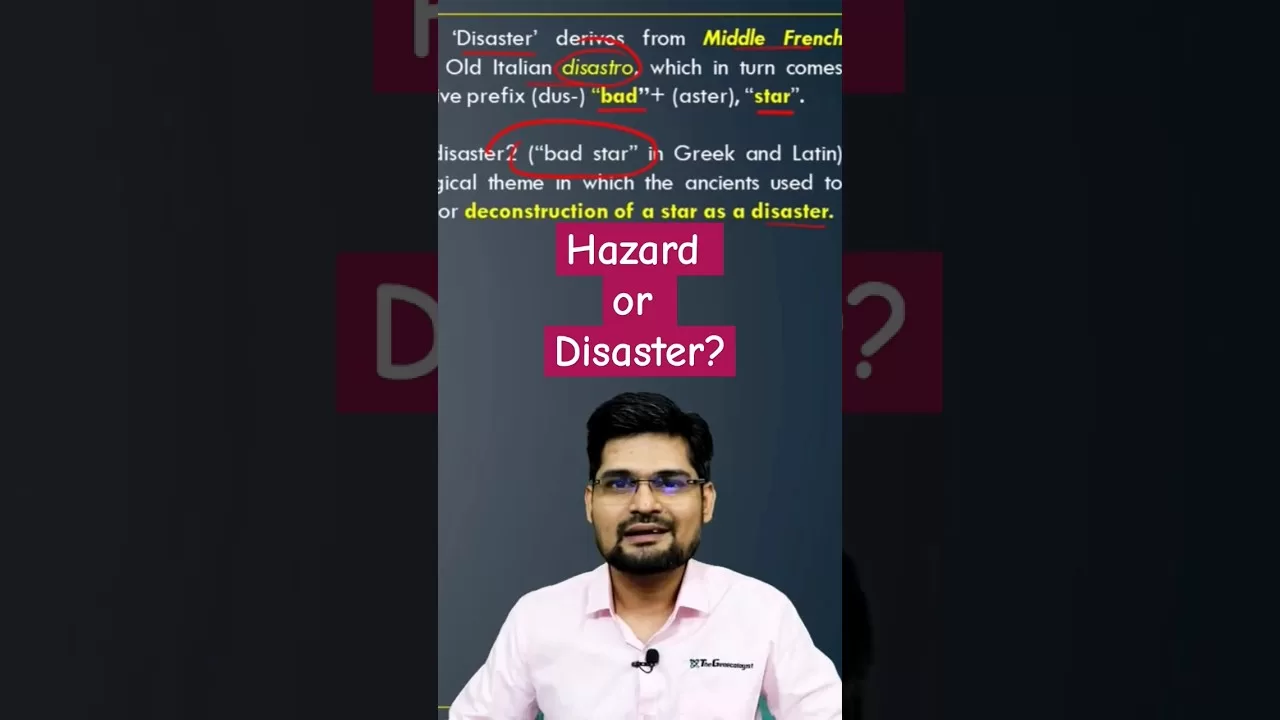 Difference between Hazards and Disasters- upsc #shorts