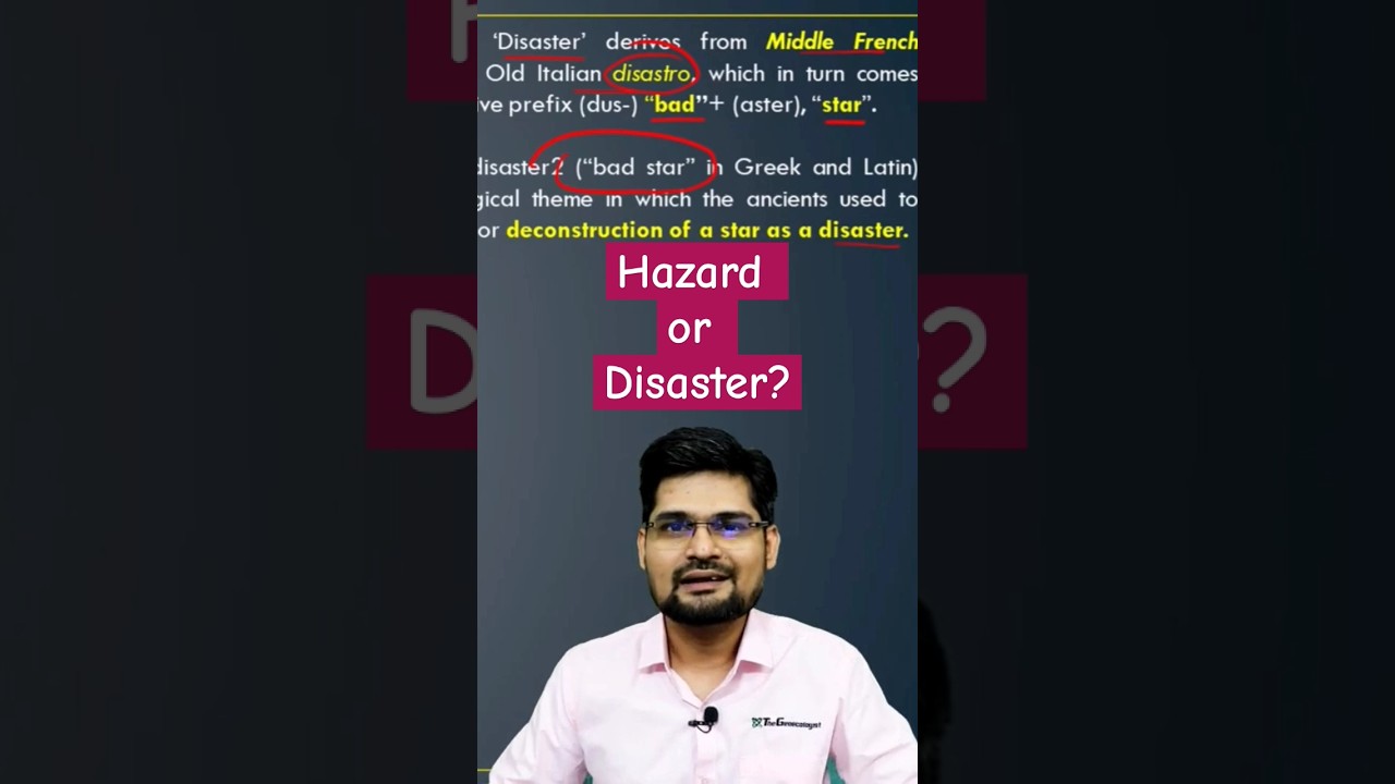 Difference between Hazards and Disasters- upsc #shorts