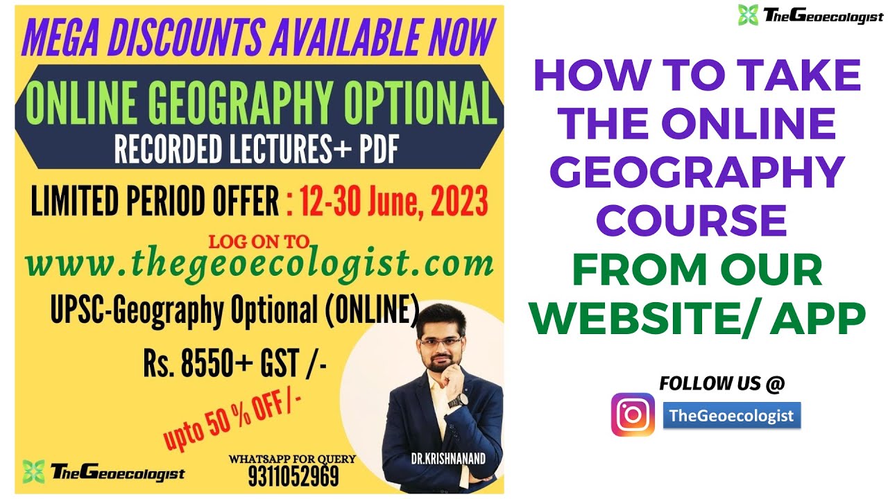 Geography Optional Crash Course- UPSC 2023-TheGeoecologist