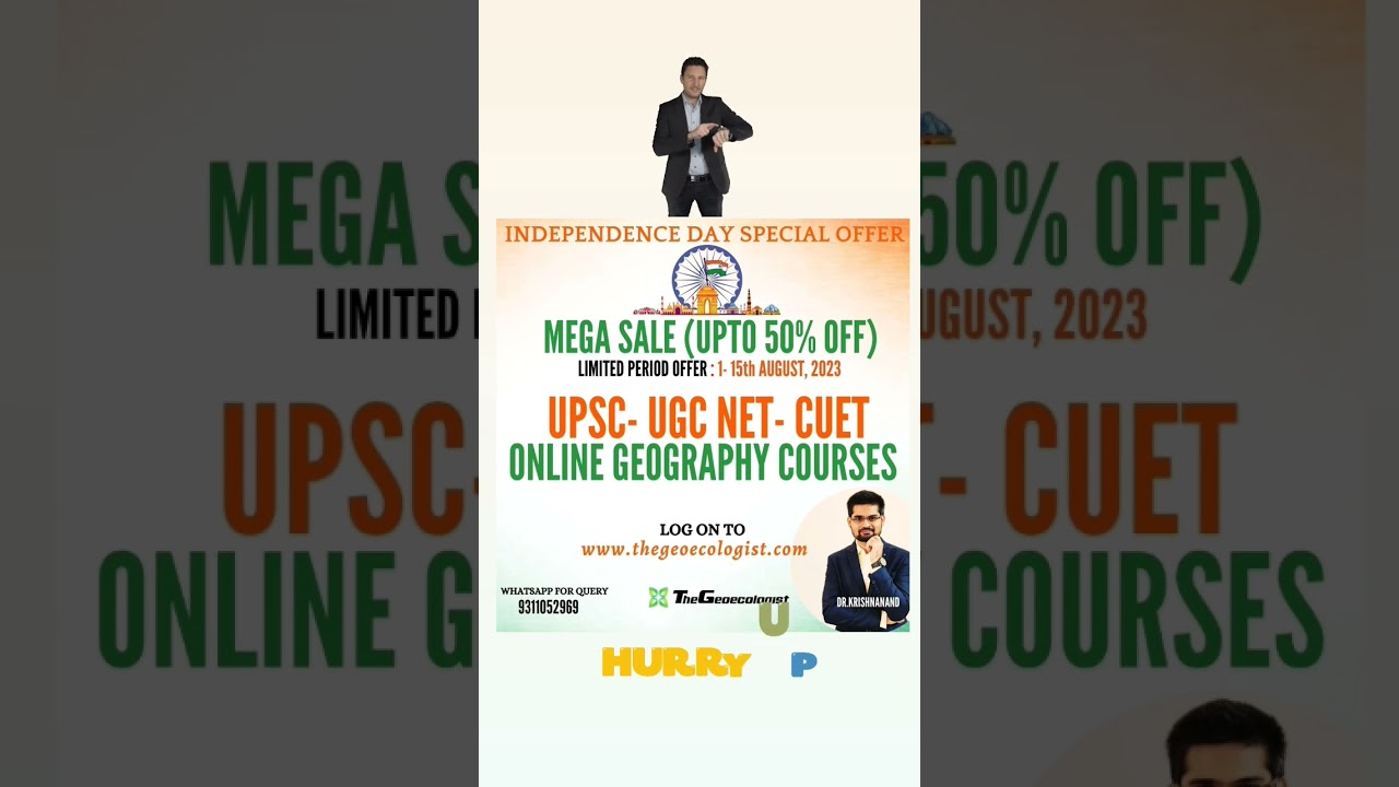 Online Geography Courses for UPSC- UGC NET - CUET #discounts #shorts
