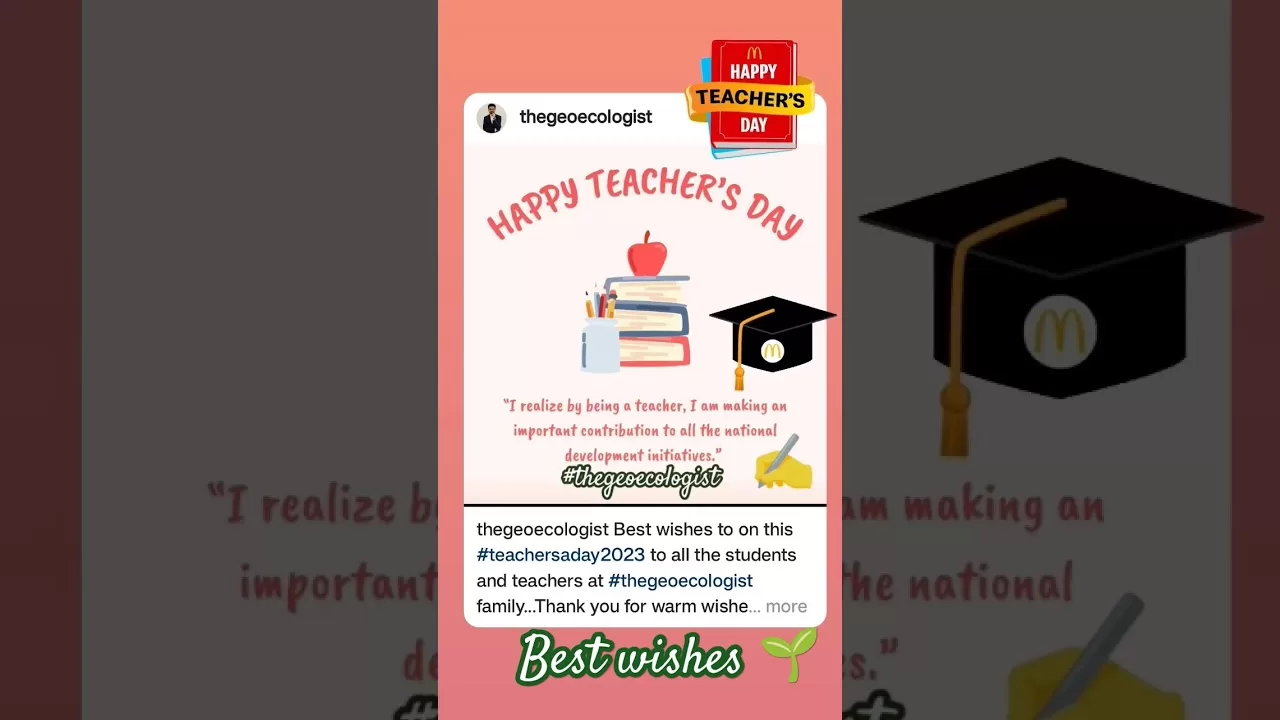 Happy Teacher's Day- TheGeoecologist #shorts