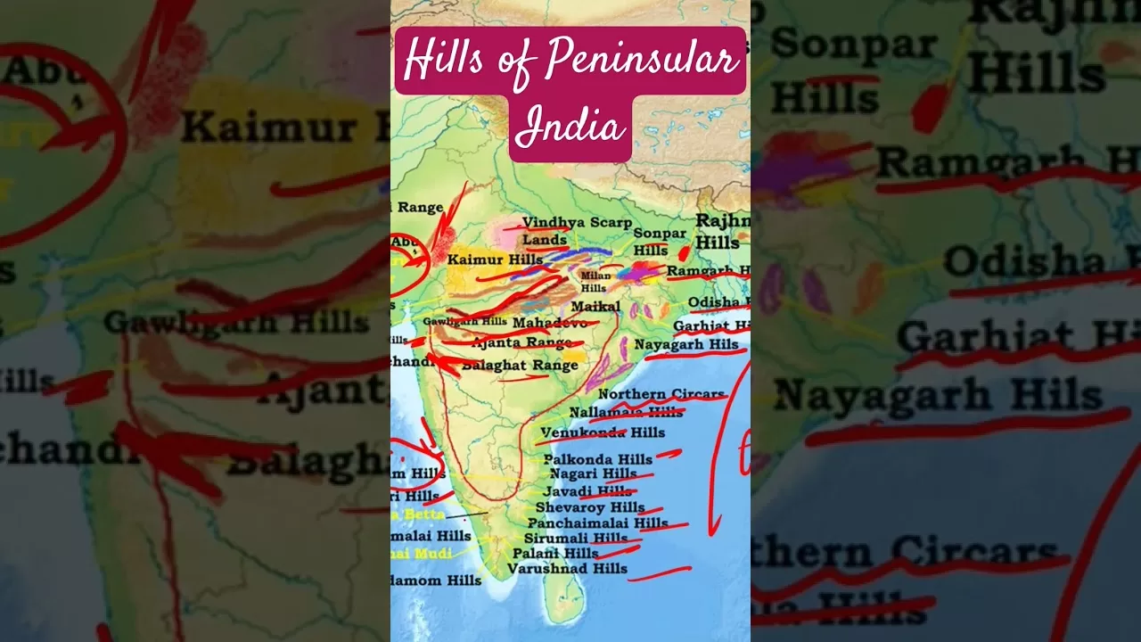 Hills of Indian Peninsula - Languages of South Asia #shorts #motivation #upsc #news