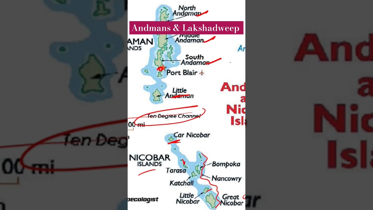 Andamans & Nicobar- Lakshadweep Islands #upsc  #shorts