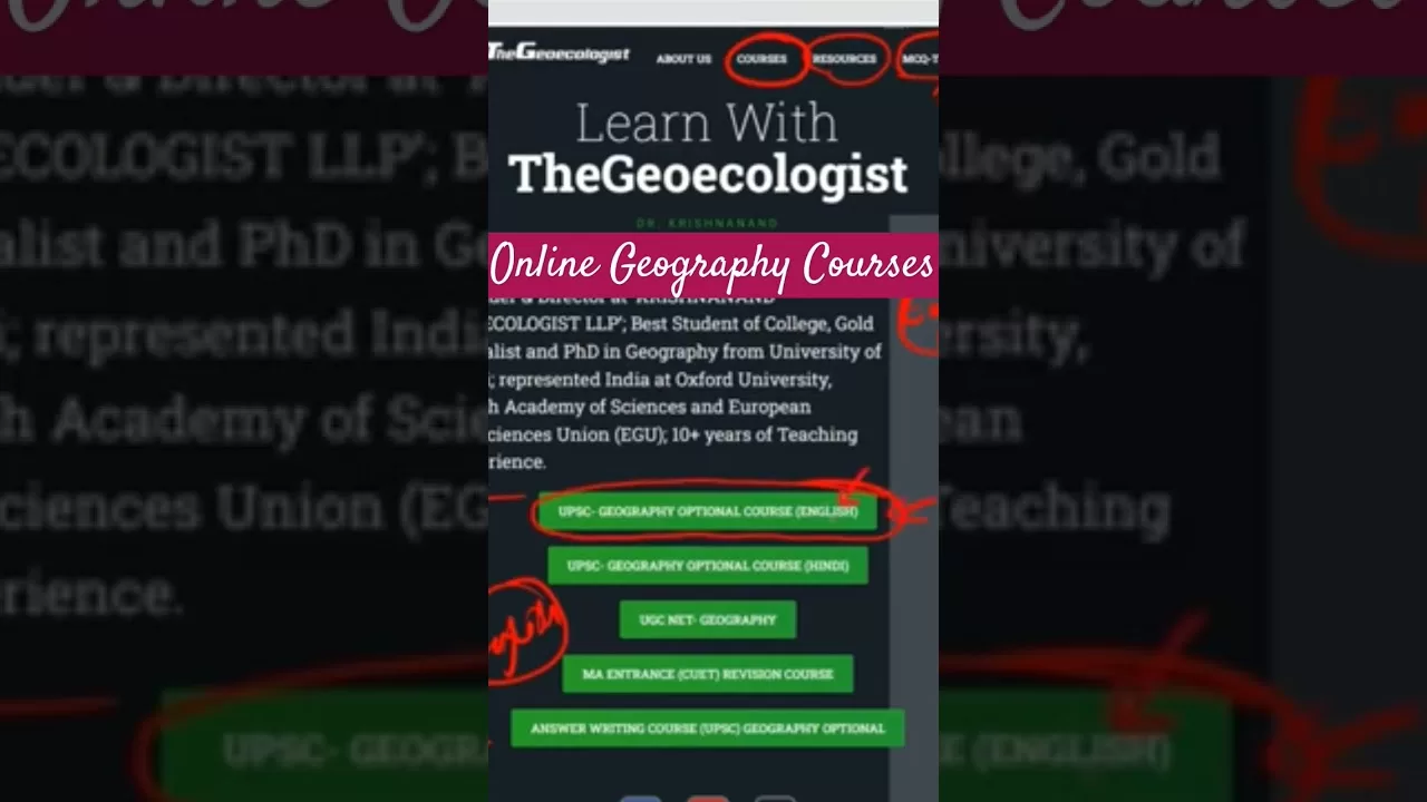 Best Geography Courses (online) - thegeoecologist #shorts