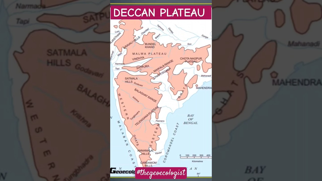 Deccan Plateau - Structure & Formations #upsc #shorts