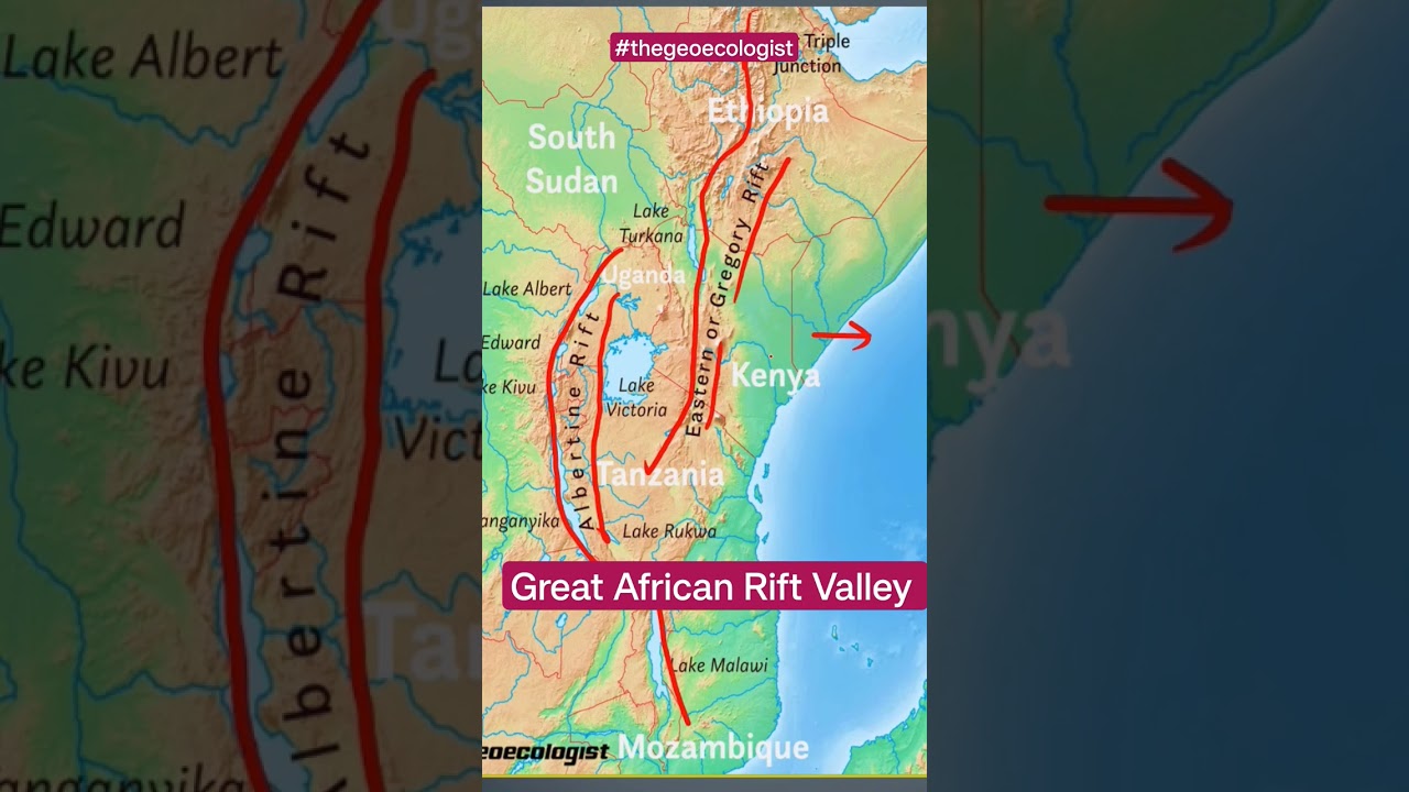 East African Rift Valley- African Lakes on rift valley #upsc #shorts