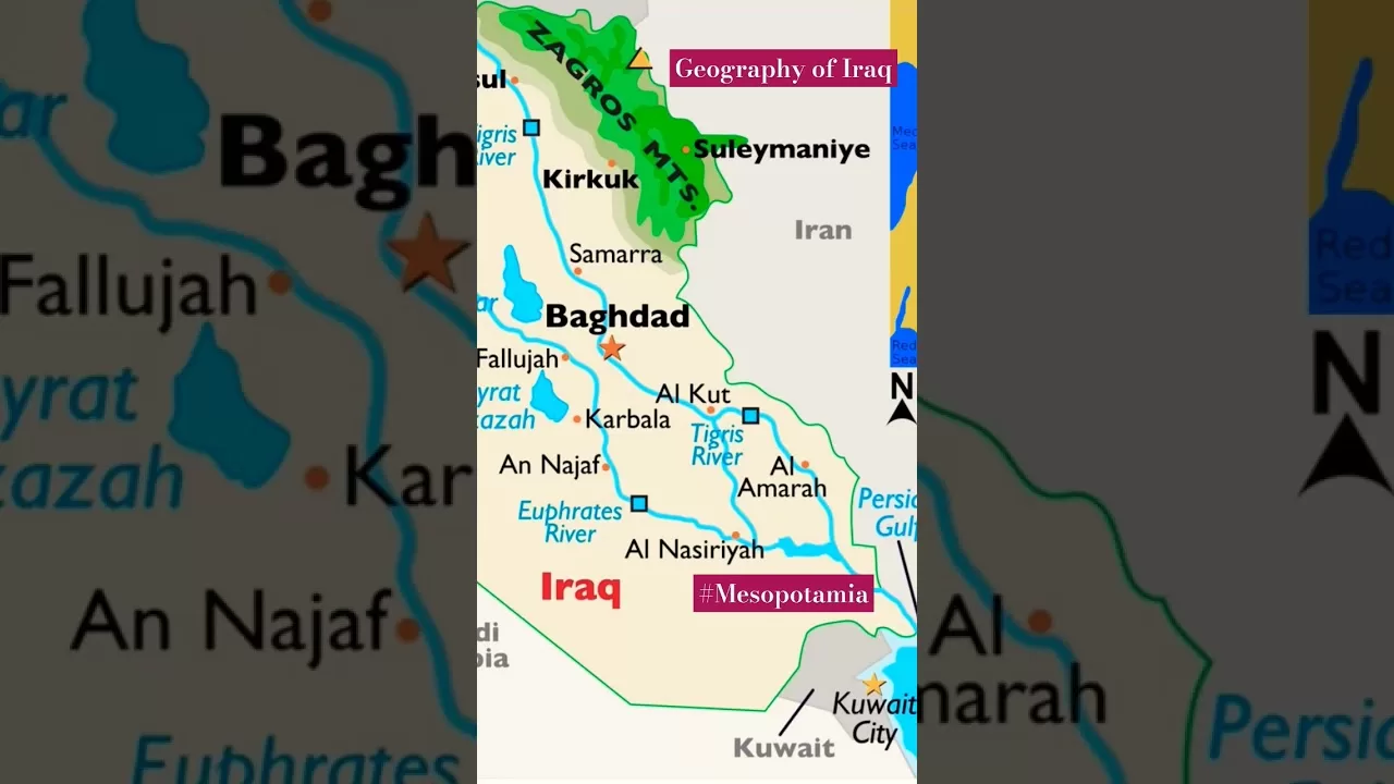 Geography of Iraq- Mesopotamian Civilization #upsc #shorts #viral