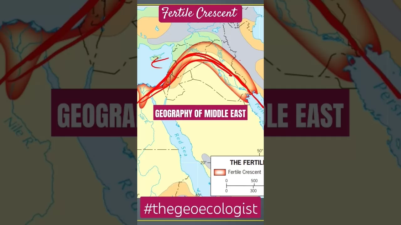 Geography of Middle East- Fertile Crescent #upsc #shorts