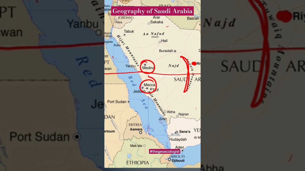 Geography of Saudi Arabia- Arabian Peninsula #shorts
