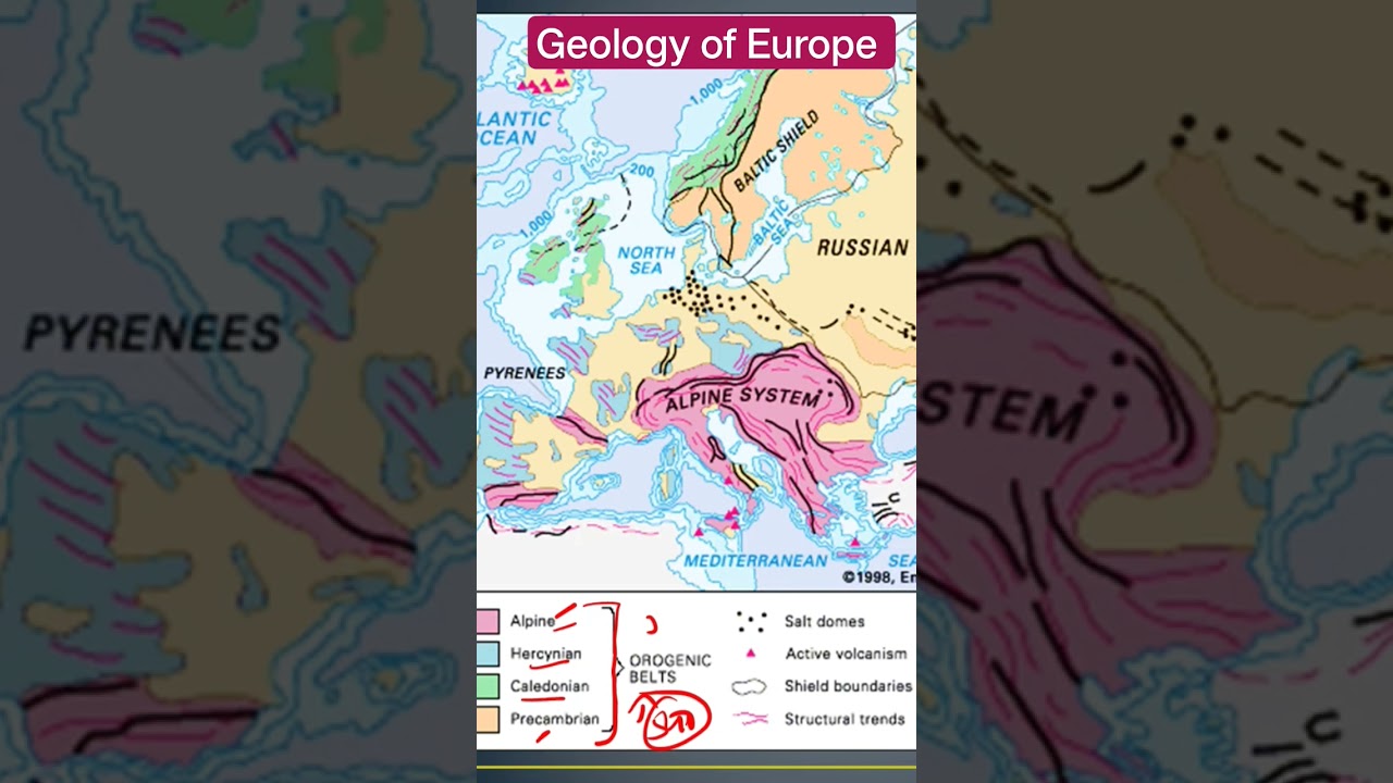 Geology of Europe - Geography of Europe #upsc #viralshorts #shorts