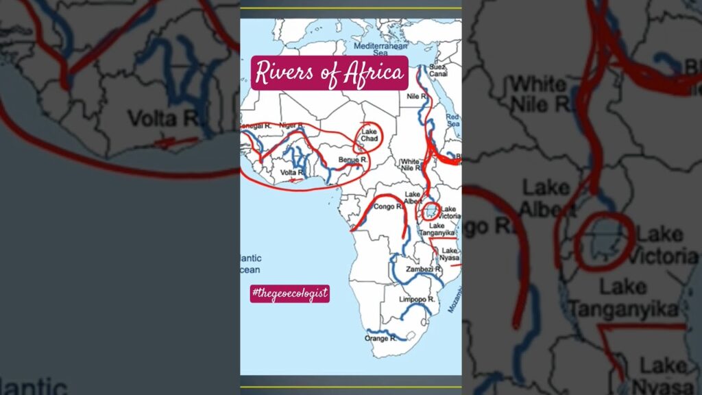 Rivers of Africa- African Continent #upsc #viral #shorts - TheGeoecologist
