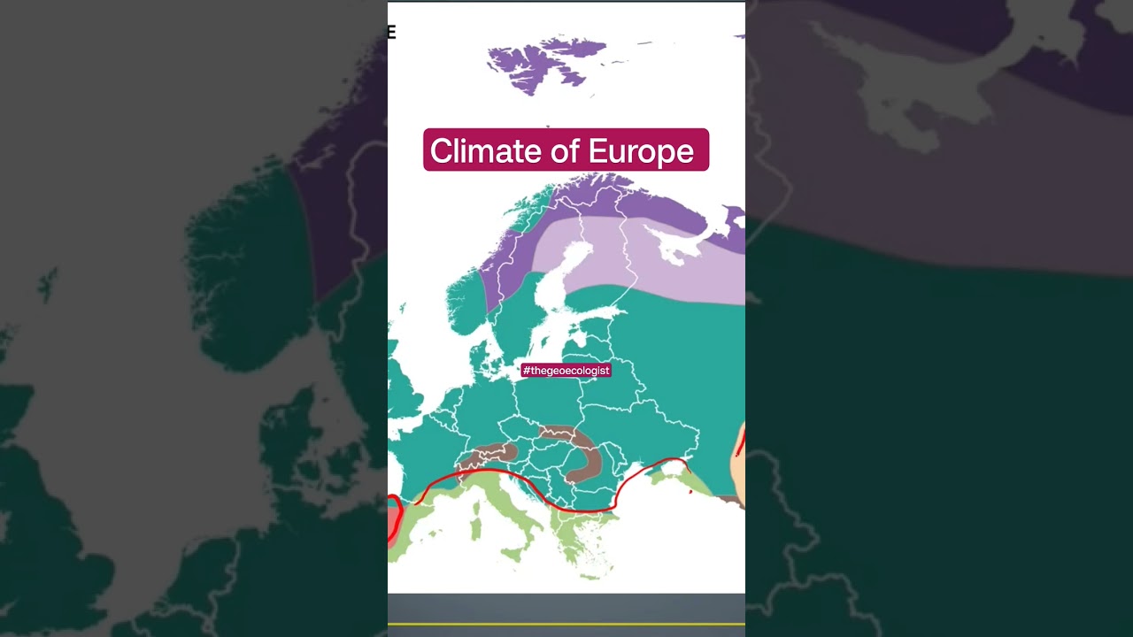 Climate of Europe - Climatic zones of Europe #upsc #shorts