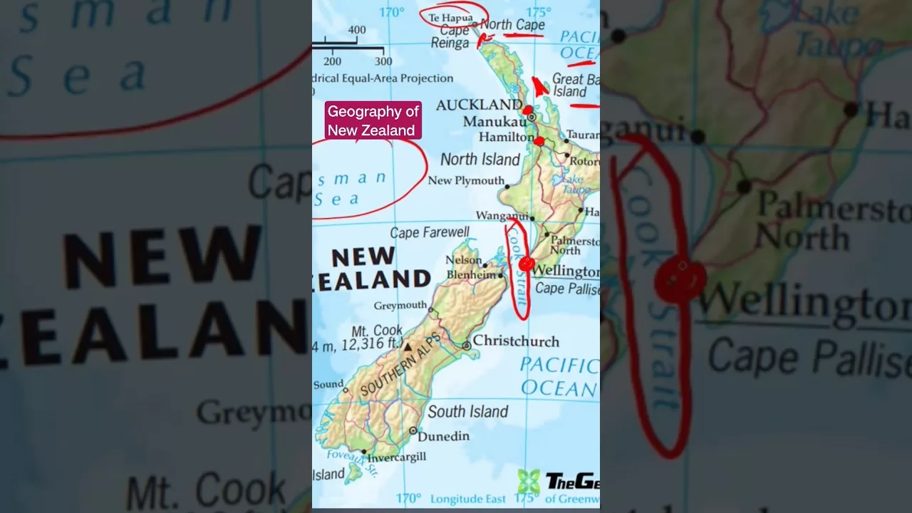 Geography of New Zealand- thegeoecologist #viralshorts  #upsc #shorts