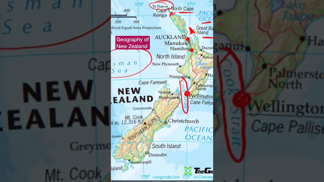 Geography of New Zealand- thegeoecologist #viralshorts  #upsc #shorts