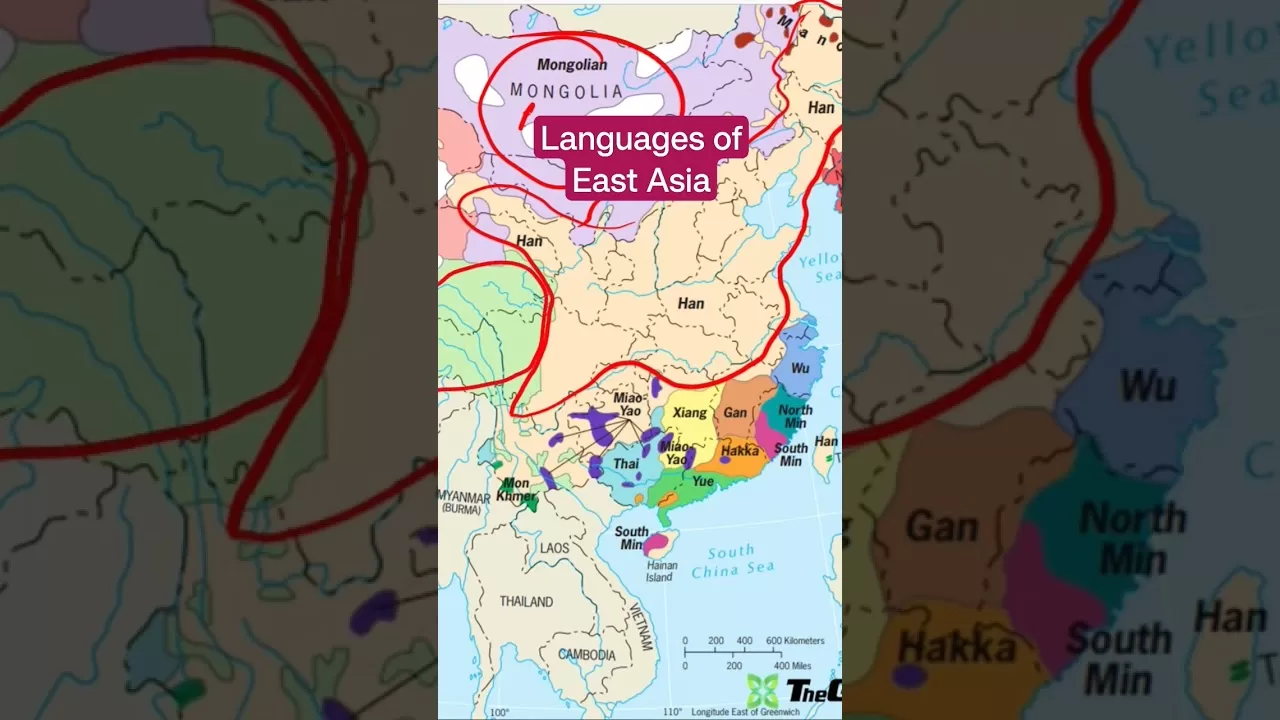 Languages of East Asia- China #shorts