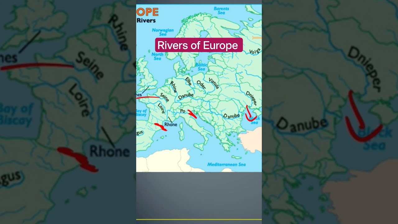 Rivers of Europe- European River systems #upsc #viralvideo #shorts