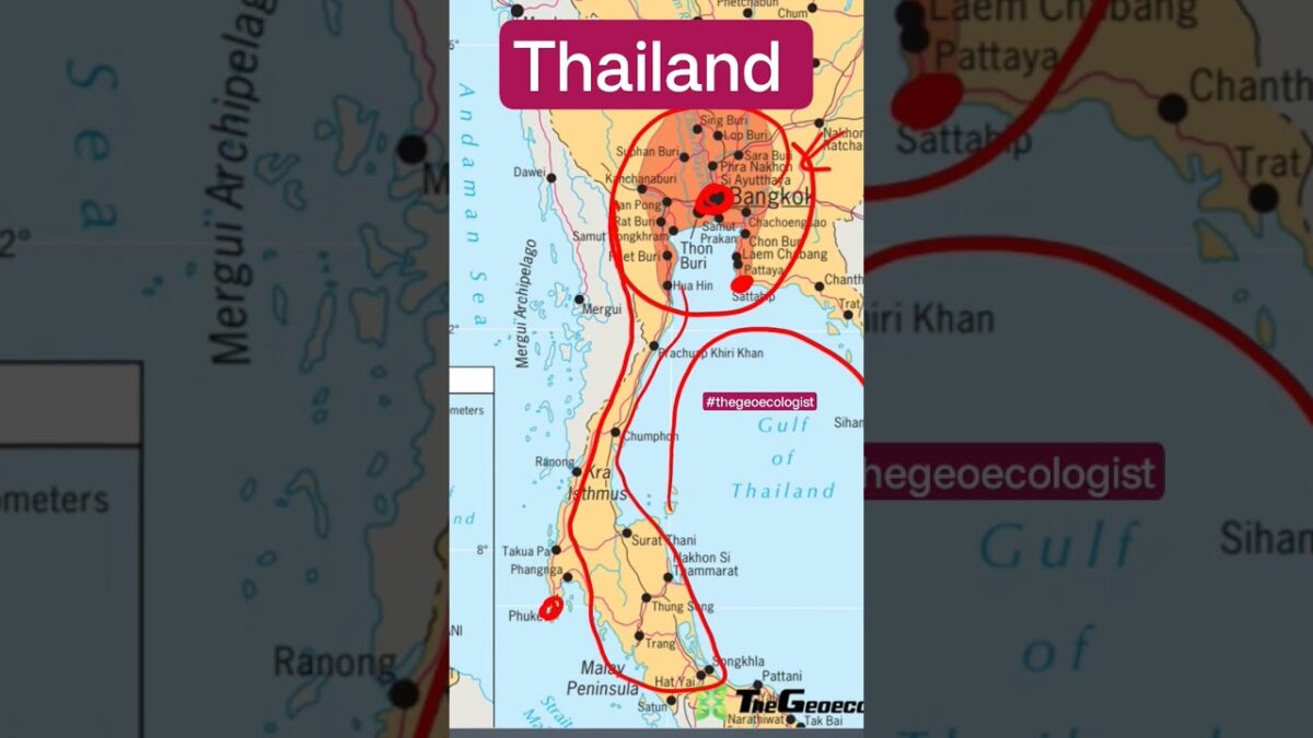 Geography of Thailand - Bangkok #southeastasia #shorts - TheGeoecologist