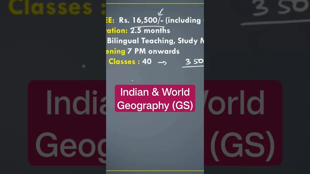 Indian & World Geography (GS) Course #upsc #thegeoecologist #shorts