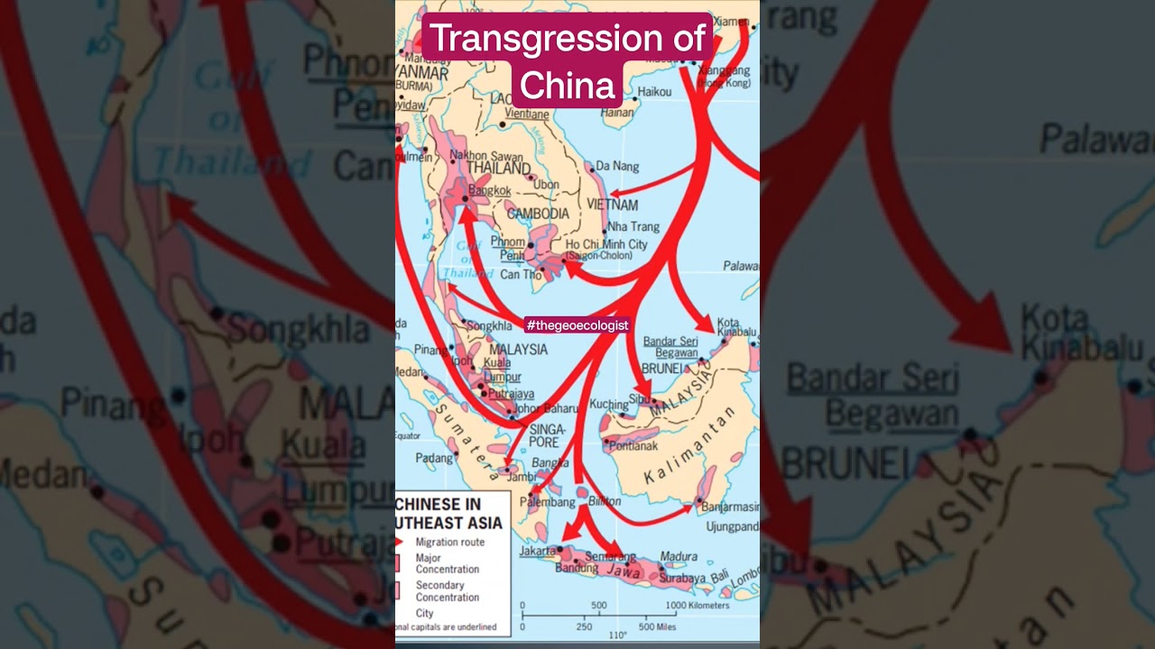 Transgression of China- South China Sea #upsc #thegeoecologist #shorts