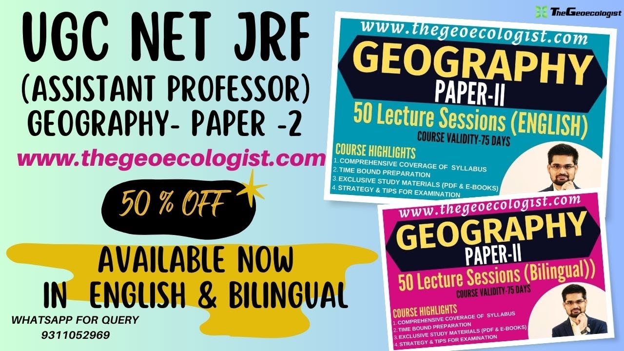 UGC NET JRF-Geography Paper 2-Online Course-TheGeoecologist