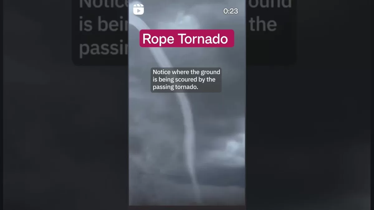 Rope Tornado- Twister #climatology #shorts