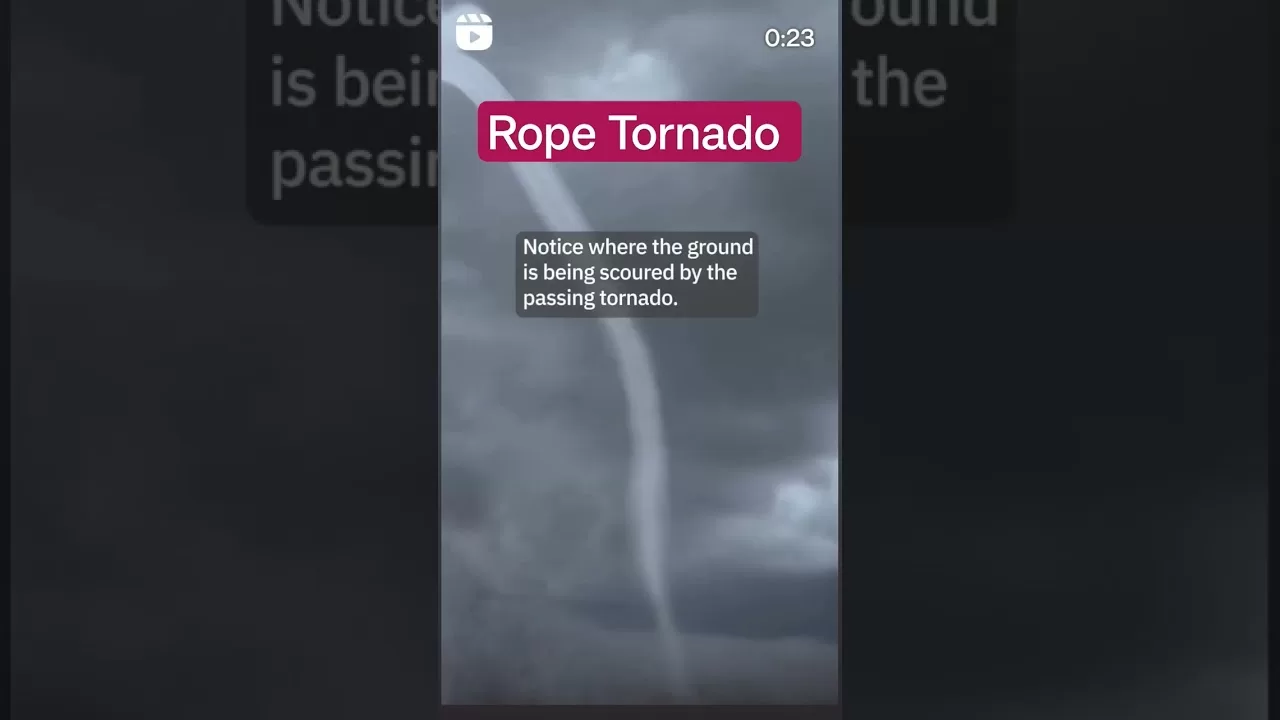 Rope Tornado- Twister #climatology #shorts