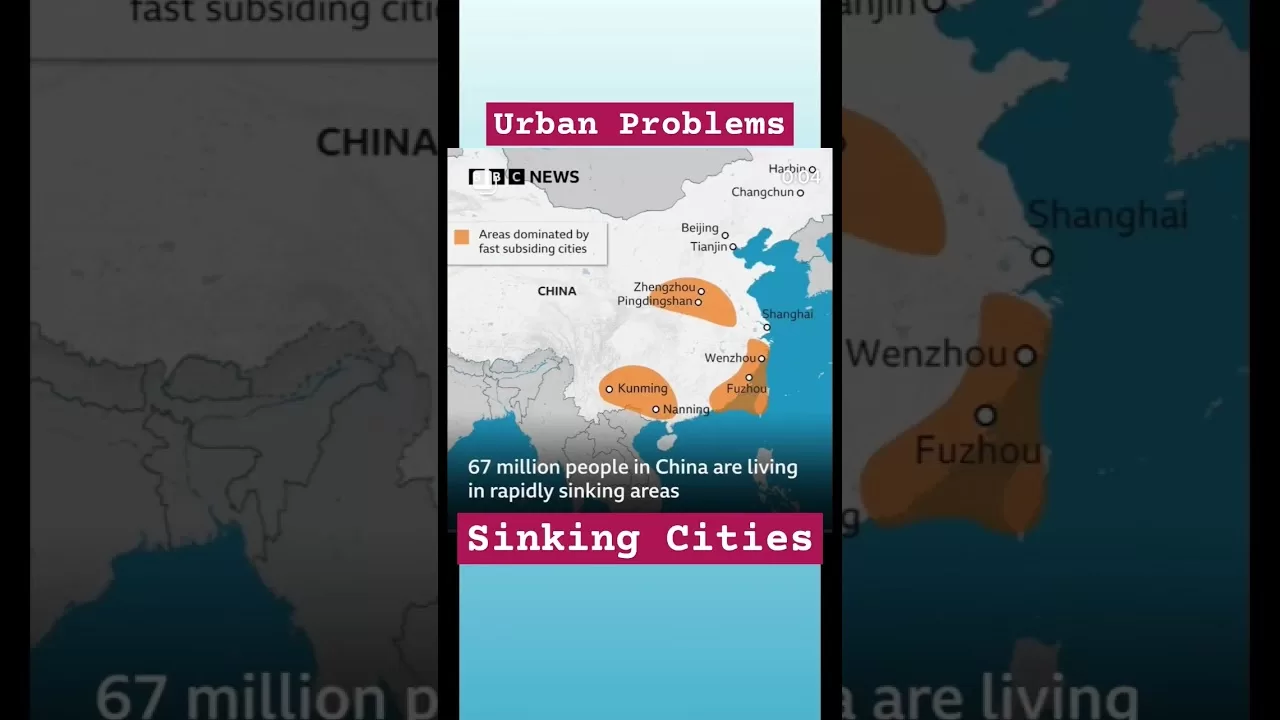 Sinking Cities in China- Urban Problems #china #upsc2024 #shorts