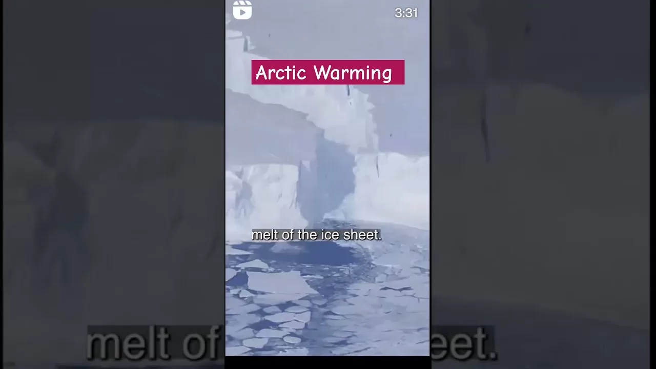 Arctic Warming- Glacier Melting #globalwarming #climatechange #viral #shorts
