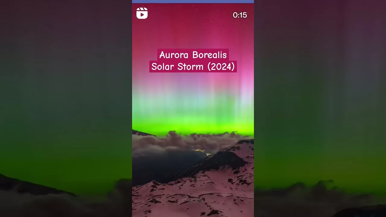 Aurora Borealis - Solar Storm 2024 #viral #shorts