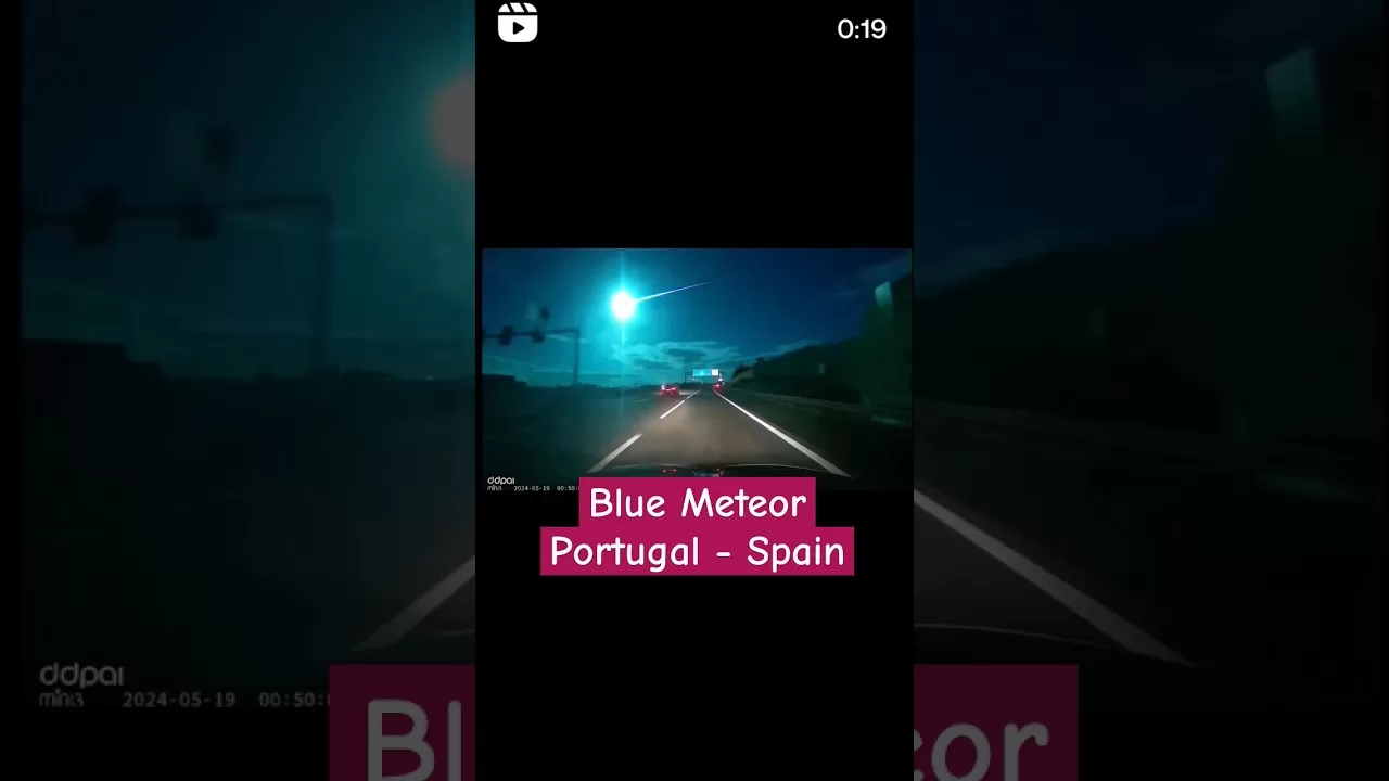 Blue Meteor Shower #portugal  #spain  #viral #shorts