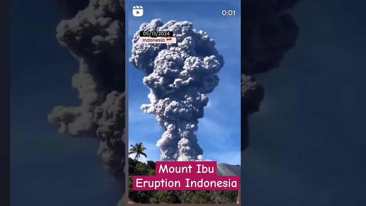 Mount Ibu Eruption #indonesia #viral #shorts