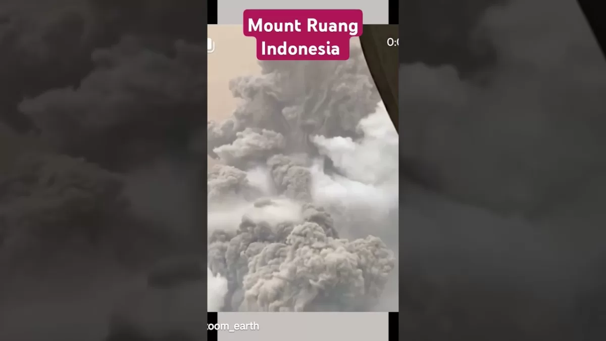 Mount Ruang Eruption - Indonesia #viral #shorts