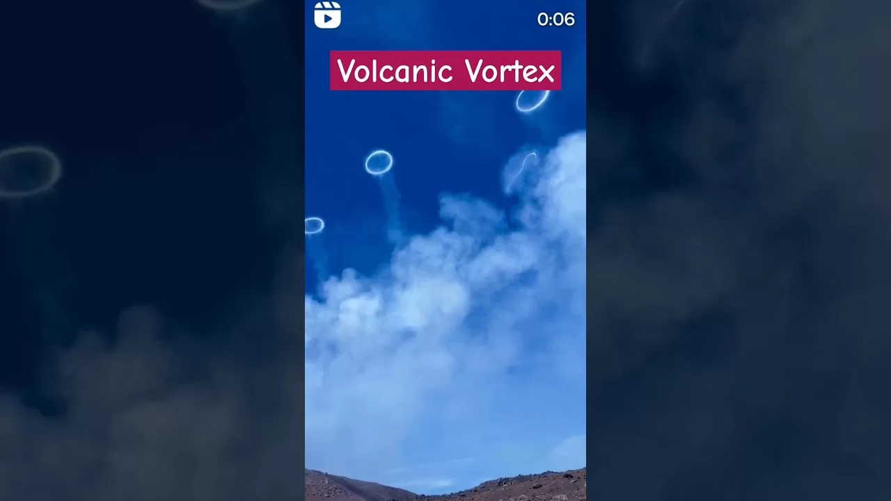 Volcanic Vortex Rings- Mount Etna #italy #viral #shorts