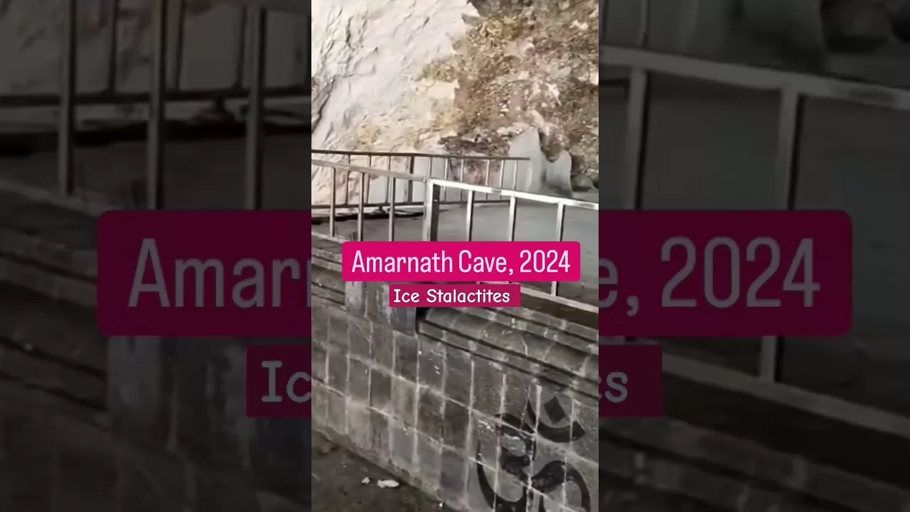 Amarnath Cave- Ice Stalactites #amarnathcave #viral #shorts