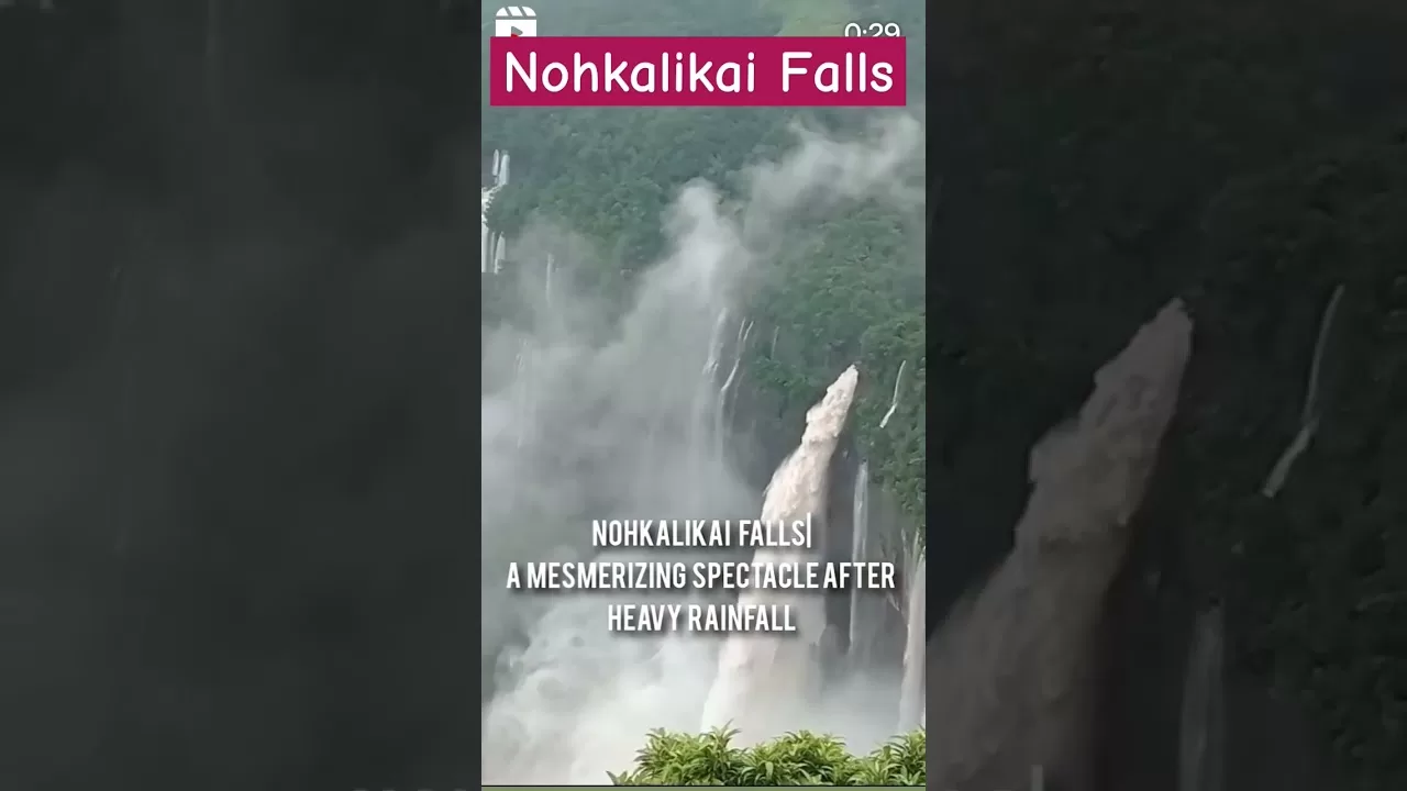 Nohkalikai Falls - Meghalaya #monsoon #nohkalikaifalls #viral #shorts