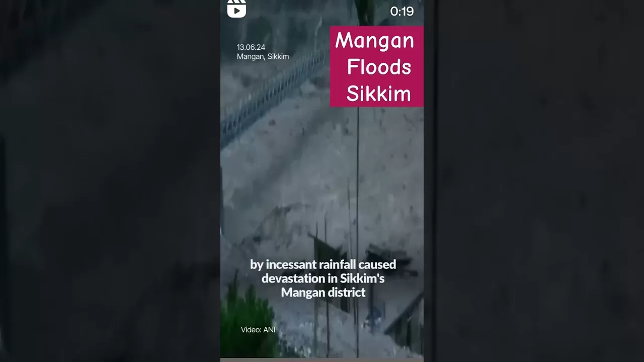 Teesta river floods- Mangan Landslides  #sikkim #floods #viral #shorts