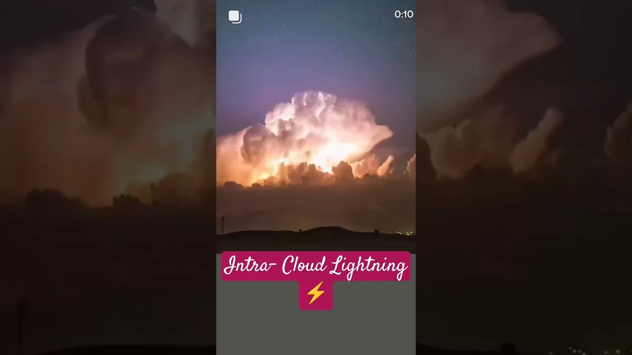 Intra-Cloud Lightning #lightning #clouds #extremeweather #viral #shorts